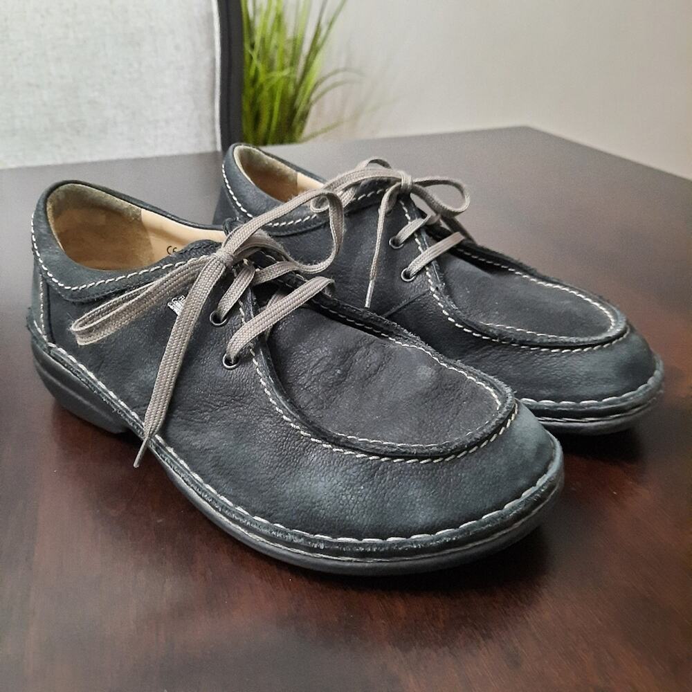 Finn Comfort Leather Moc Toe Oxford
